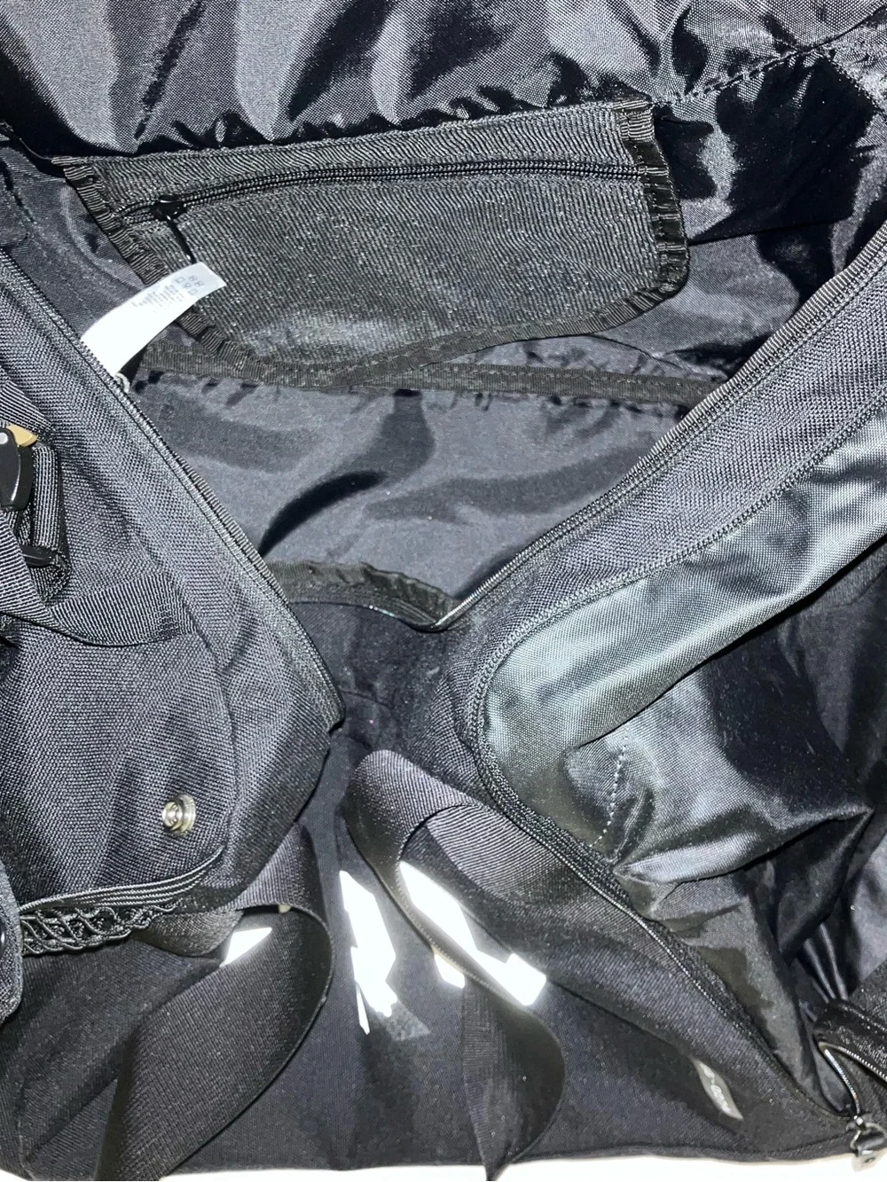 ASRV Gym Duffel Bag Carryall Travel Carrier Black Lightweight backpack school